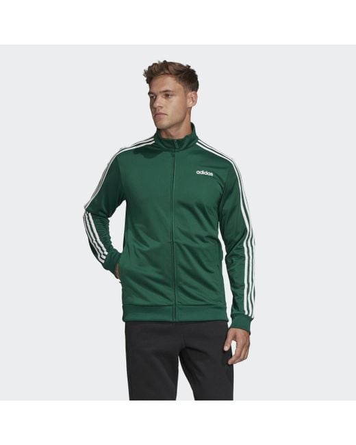 adidas Essentials 3-Streifen Tricot Trainingsjacke in Grün für Herren |  Lyst AT