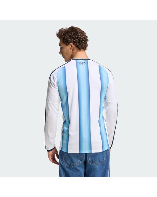 Adidas Blue Argentina 26 Home Long Sleeve Jersey for men