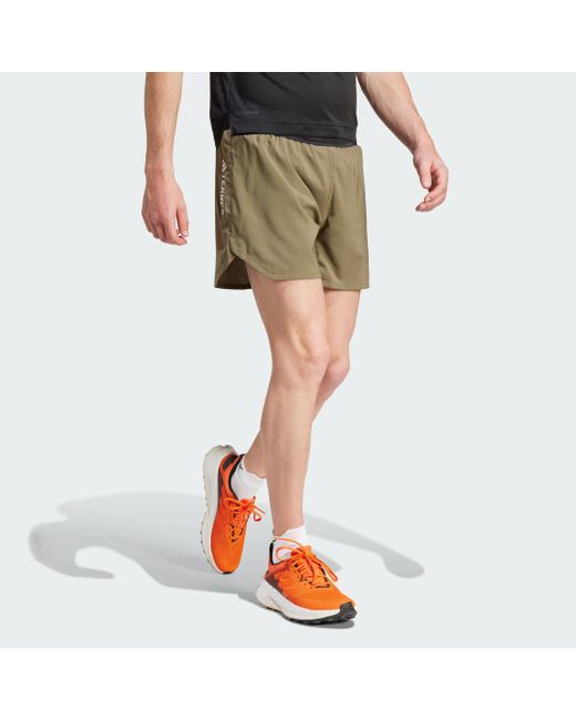 Adidas Green Terrex Agravic Trail Running Shorts for men