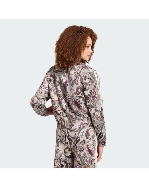 Adidas Brown Liberty London Firebird Satin Track Top