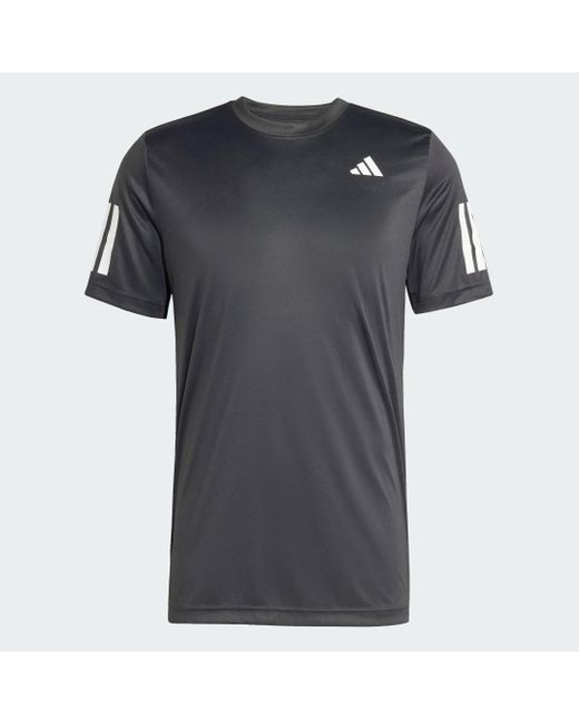 Adidas Gray Club Tennis Climacool 3-Stripes T-Shirt for men