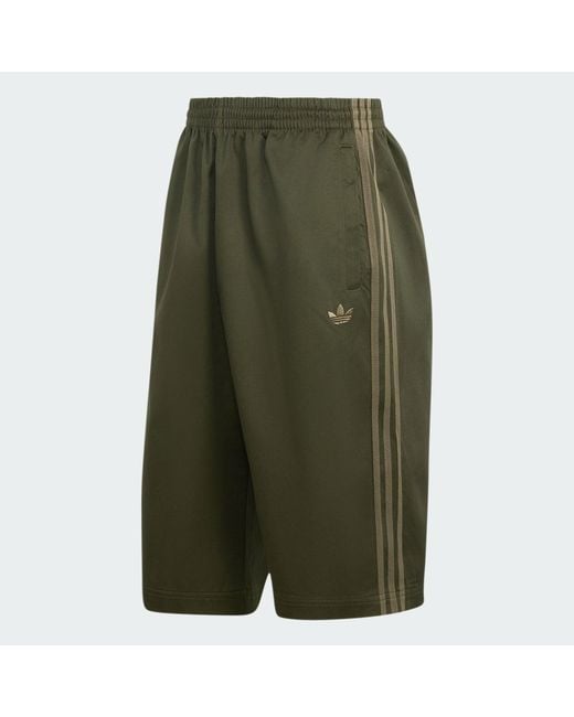 Adidas Green Adicolor Sst Cotton Twill Shorts for men