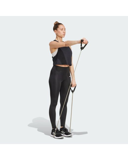 Adidas Gray Yoga Essentials Cropped Tank Top