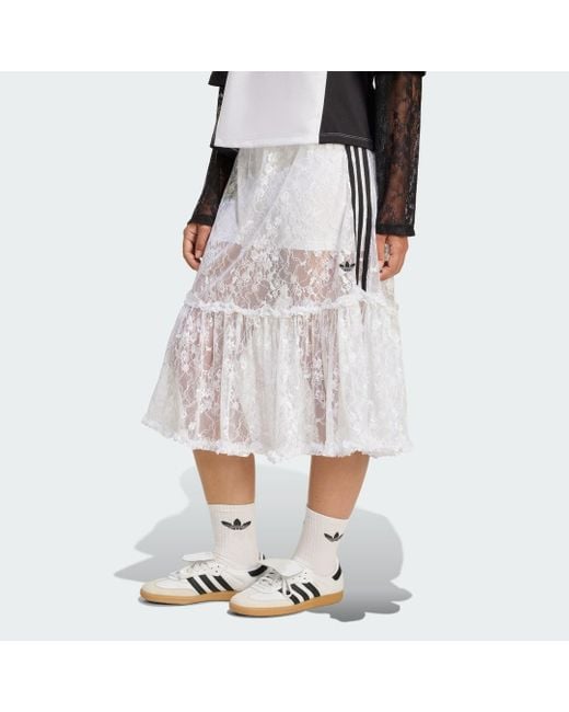 Adidas White Originals Lace Skirt
