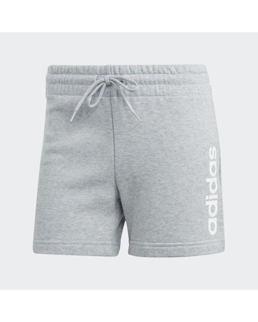 Adidas Blue Essentials Linear French Terry Shorts