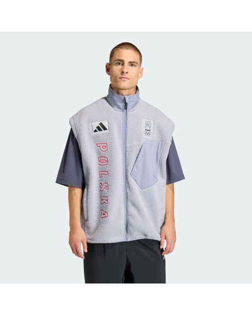 Adidas Poc Xploric High Pile Fleecejacke in Blue für Herren