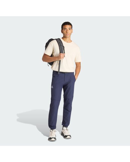 Adidas Blue Terrex Xperior Utilitas Clima365 Zip-Off Tracksuit Bottoms for men