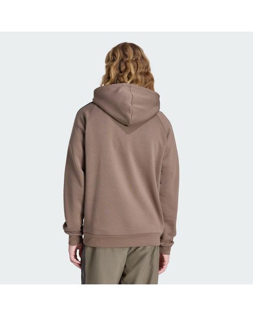 Adidas Brown Adicolor Teamgeist Cut Line Hoodie for men
