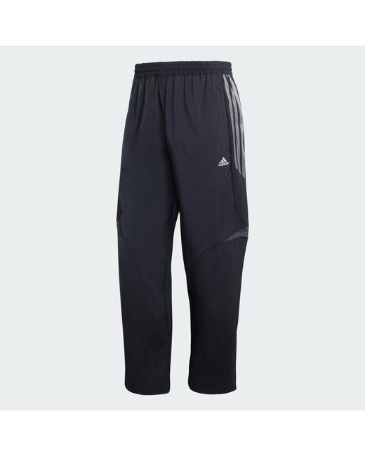 Adidas Black F50 Loose Striped Track Tracksuit Bottoms for men