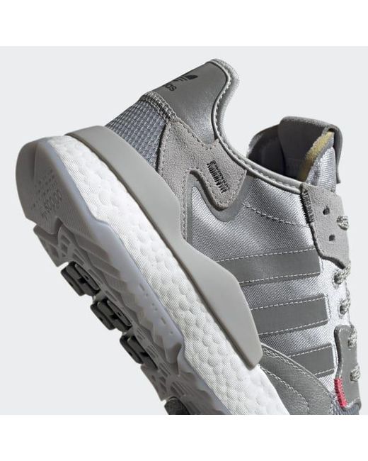 Adidas Synthetic Nite Jogger Shoes In Silver Metallic Lyst