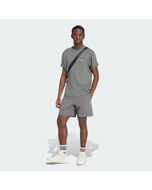 Adidas Gray Trefoil Essentials Spacer Loose T-Shirt for men