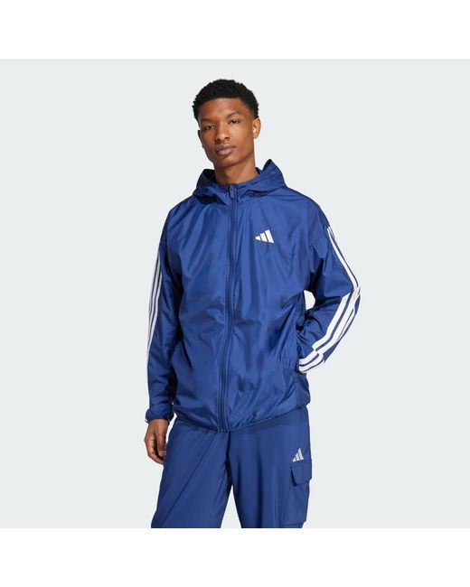 Essentials 3-Stripes Windbreaker Giacca per Capispalla di Adidas in Blue da Uomo