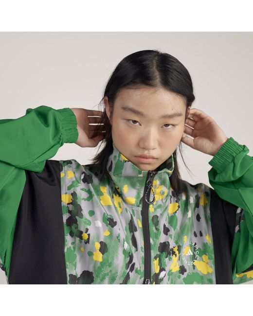 Adidas Green By Stella Mccartney Printed Woven Track Top