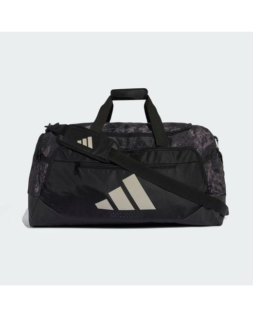 Adidas Black Training Defender Graphic Duffle Bag Medium