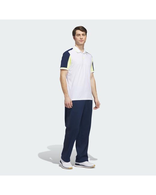 Adidas Blue Beyond The Course Vent Twistknit Polo Shirt for men