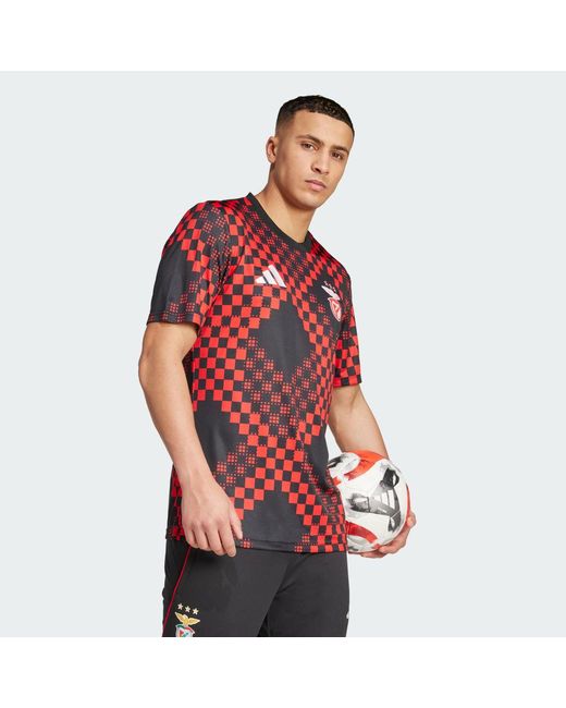 Adidas Red Benfica 25/26 Pre-Match Jersey for men