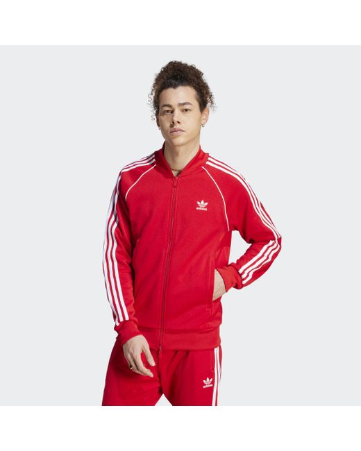 Adidas Originals Adicolor Classics Sst Trainingsjack in het Red voor heren
