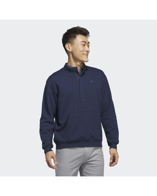Adidas Blue Go-To 1/2-Zip Sweatshirt for men