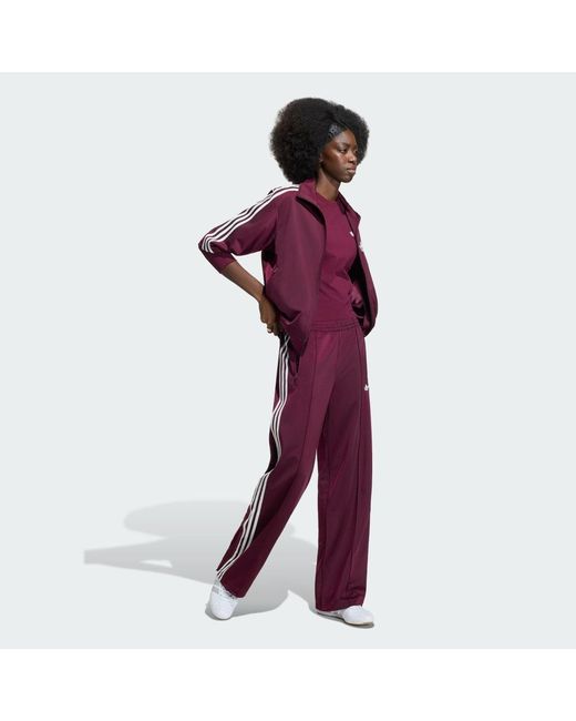 Adidas Originals Red Firebird Adicolor Loose Track Tracksuit Bottoms