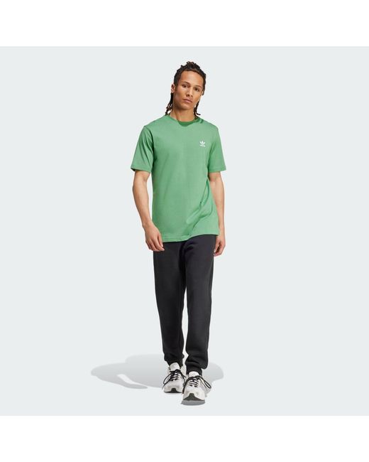Adidas Green Trefoil Essentials Tee for men
