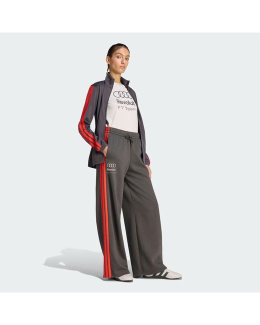 Adidas Gray Audi Revolut F1 Team Dna Wide Leg Joggers