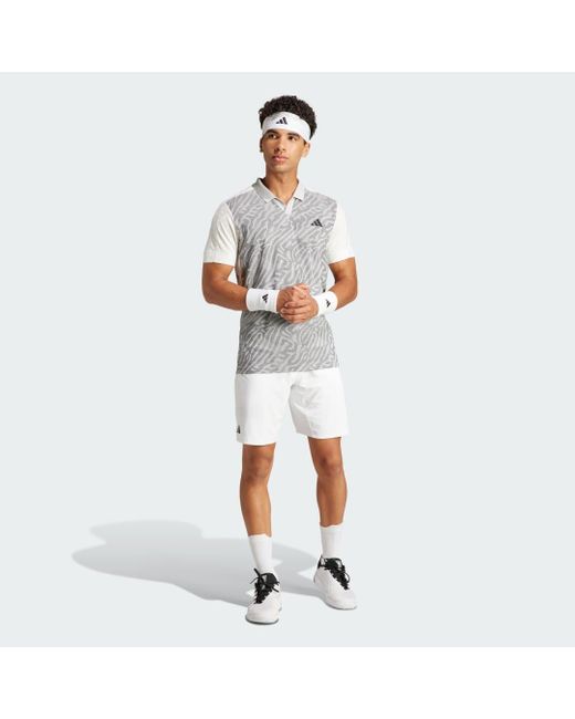 Adidas Gray Tennis Airchill Pro Freelift Polo Shirt for men