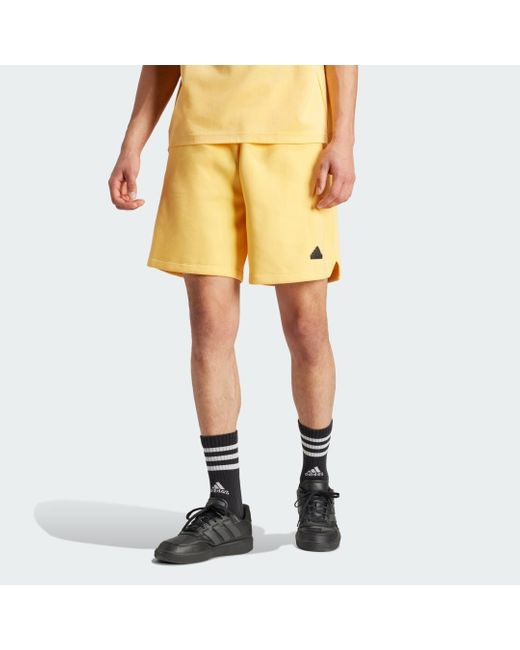 Adidas Yellow Z.N.E. Premium Shorts for men