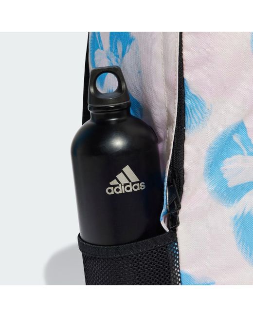 Adidas Blue Linear Graphic Backpack