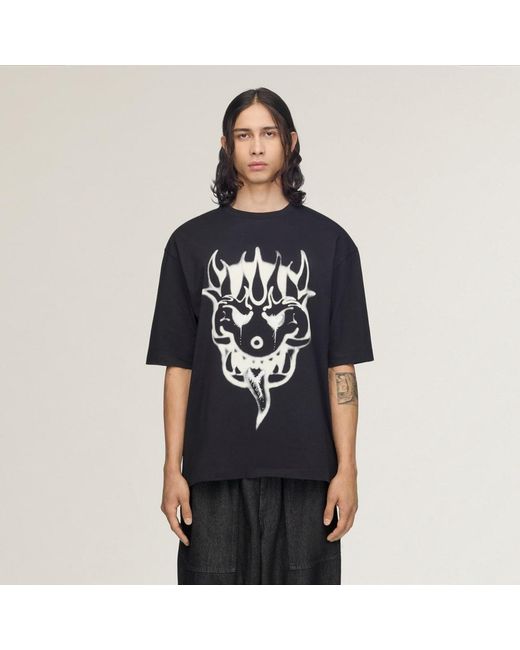 Adidas Black Y-3 Chito Graphic Short Sleeve Tee for men