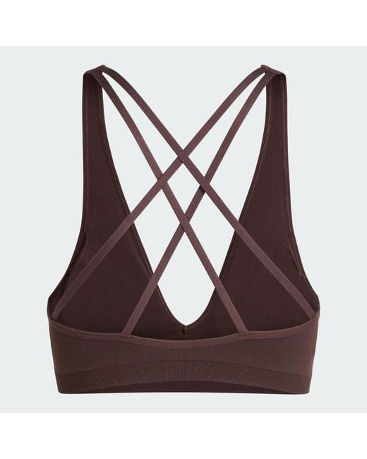 Adidas Multicolor Workout Essentials Knit Light Support Bra