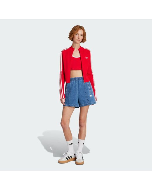 Giacca Da Allenamento Adicolor 3-Stripes Slim Knit di Adidas in Red
