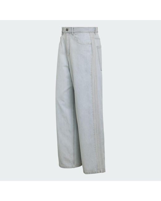 Adidas Gray 90S Alternative Sport Wide Leg Skater Jean for men