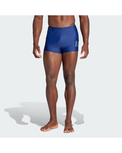 Adidas Blue Lineage Swim Boxers for men