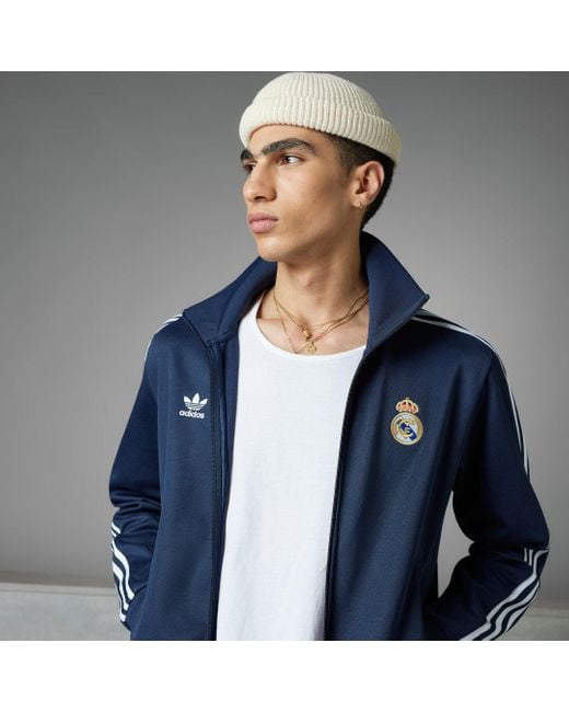 Adidas Blue Real Madrid Track Top for men