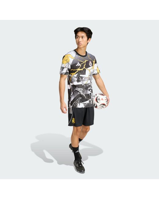 Adidas Gray Football Real Madrid Avengers 25/26 Pre-Match Jersey Jz9018 for men