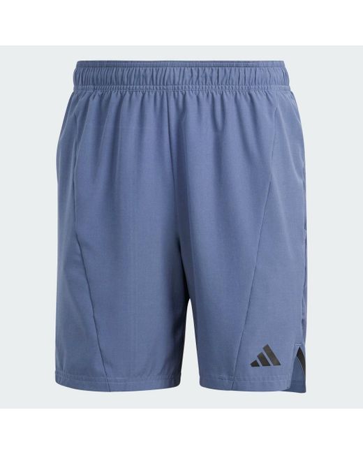 Adidas Blue Designed For Training Workout Shorts for men