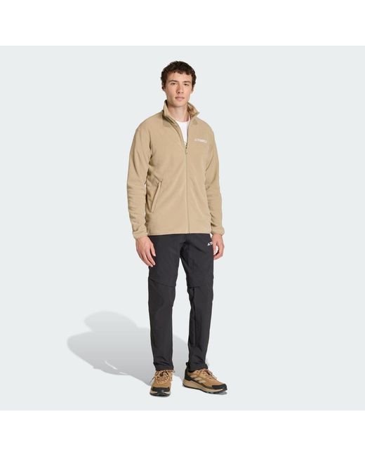 Adidas Natural Multi Essentials Full-Zip Fleece Jacket for men