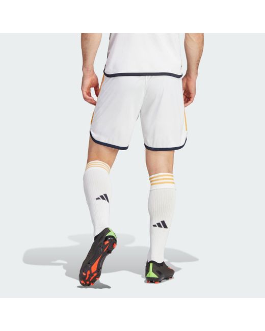 Adidas Originals White Real Madrid 23/24 Home Shorts for men