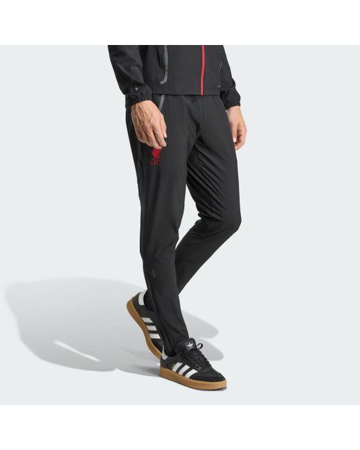 Adidas Black Liverpool Fc Tiro 25 Competition Vis Tech Travel Pants for men