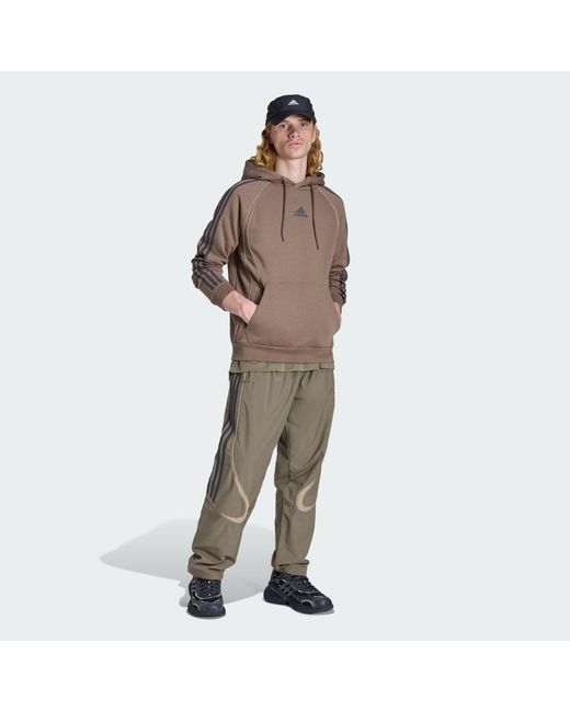 Adidas Brown Adicolor Teamgeist Cut Line Hoodie for men