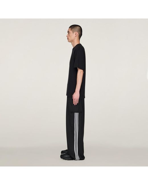 Adidas Black Y-3 Refined Wool Straight Leg Tracksuit Bottoms for men