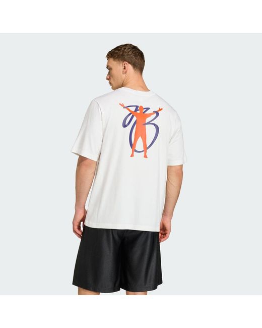 Adidas White Jude Bellingham Oversized Tee for men