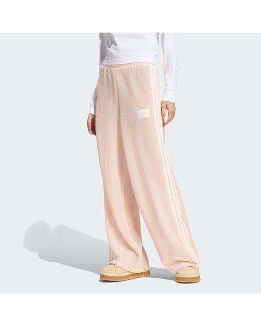 Adidas Pink Originals Summer Glow Knitted Firebird Track Tracksuit Bottoms