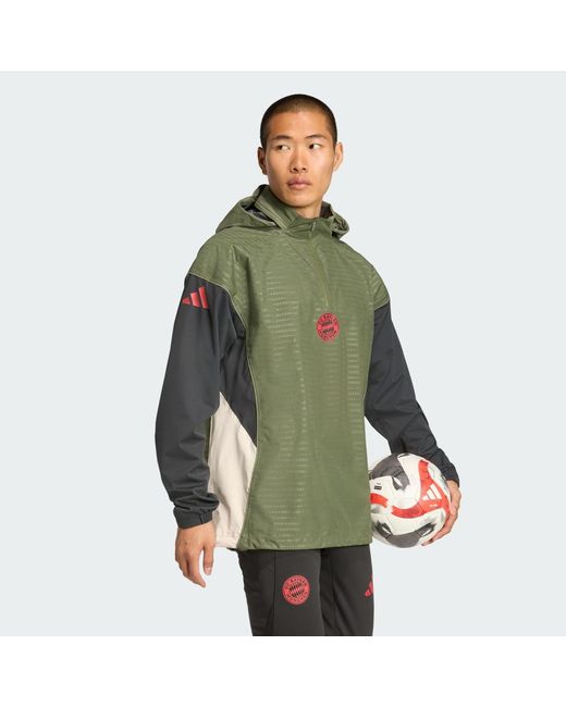 Adidas Green Fc Bayern Tiro 25 Pro Rain Top for men