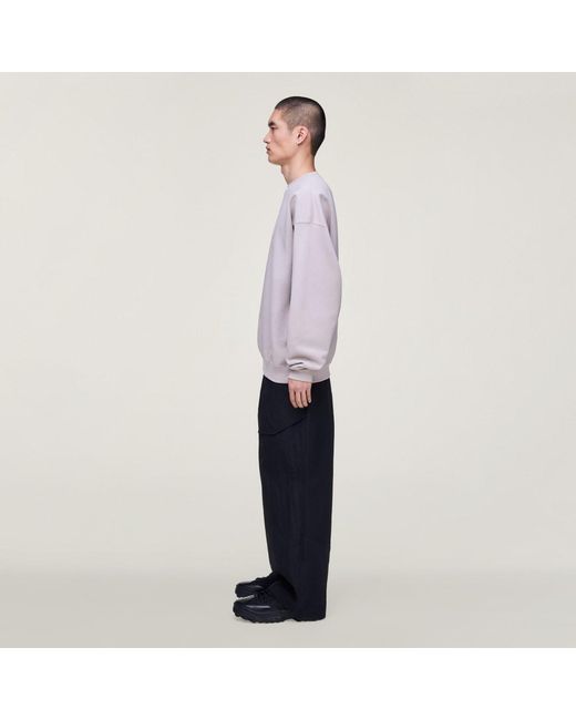 Adidas Purple Y-3 Brushed Terry Crew Sweatshirt