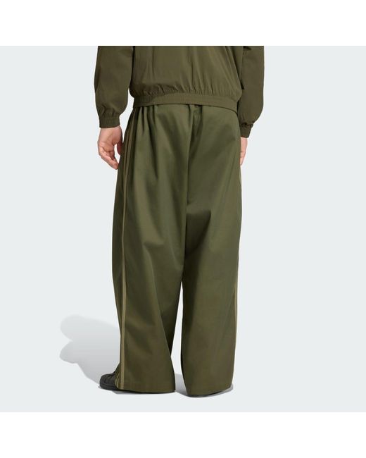 Adidas Green Adicolor Sst Cotton Twill Trousers for men