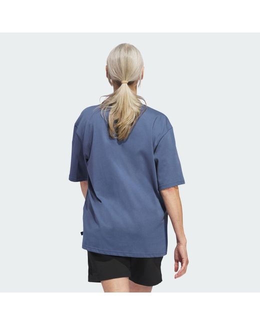 Adidas Blue Go-to Crest Graphic Boyfriend T-shirt