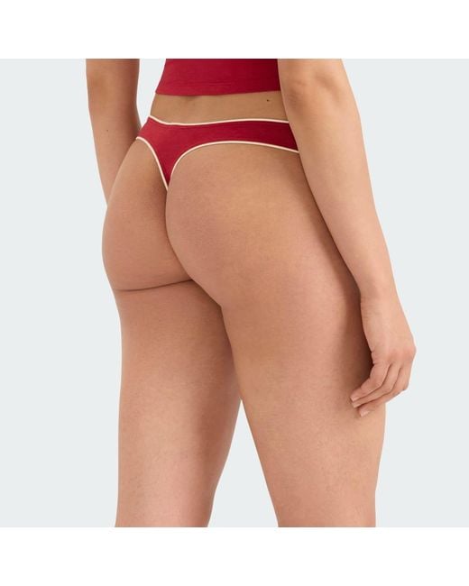 Adidas Red Adicolor Comfort Flex Cotton Thong
