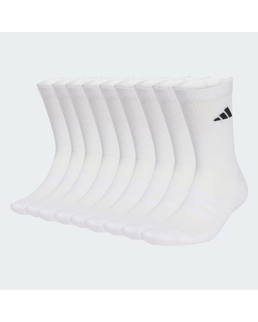 Adidas White Essentials Cushioned Crew Sock 10Pp