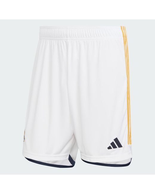 Adidas Originals White Real Madrid 23/24 Home Shorts for men